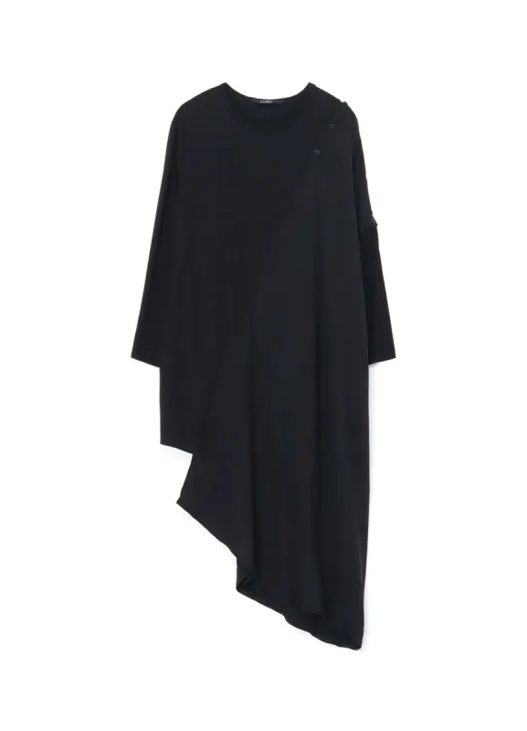 LYOCELL/COTTON JERSEY DRESS WITH ASYMMETRIC HEMLINE sold by Yohji Yamamoto
