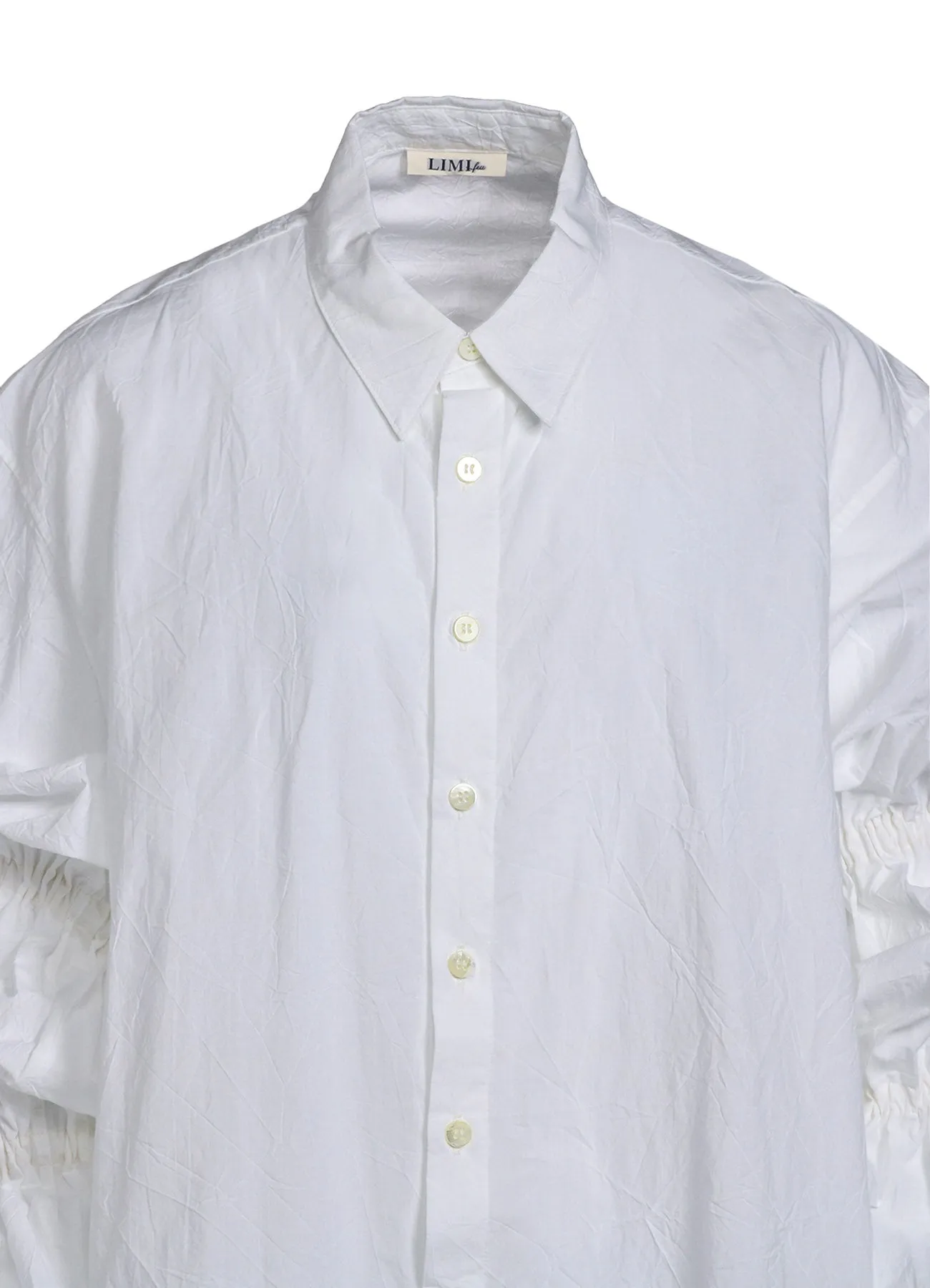 WASHER TYPEWRITER GATHERED SLEEVE BLOUSE sold by Yohji Yamamoto product image thumbnail 5