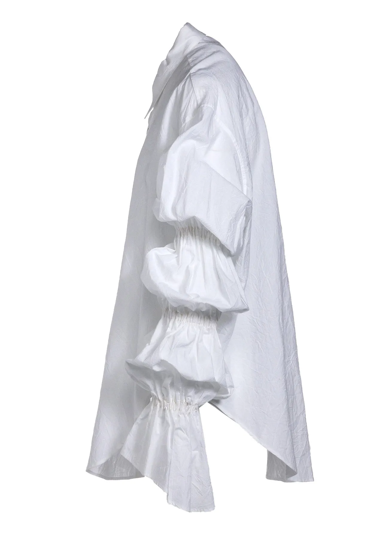 WASHER TYPEWRITER GATHERED SLEEVE BLOUSE sold by Yohji Yamamoto product image thumbnail 3