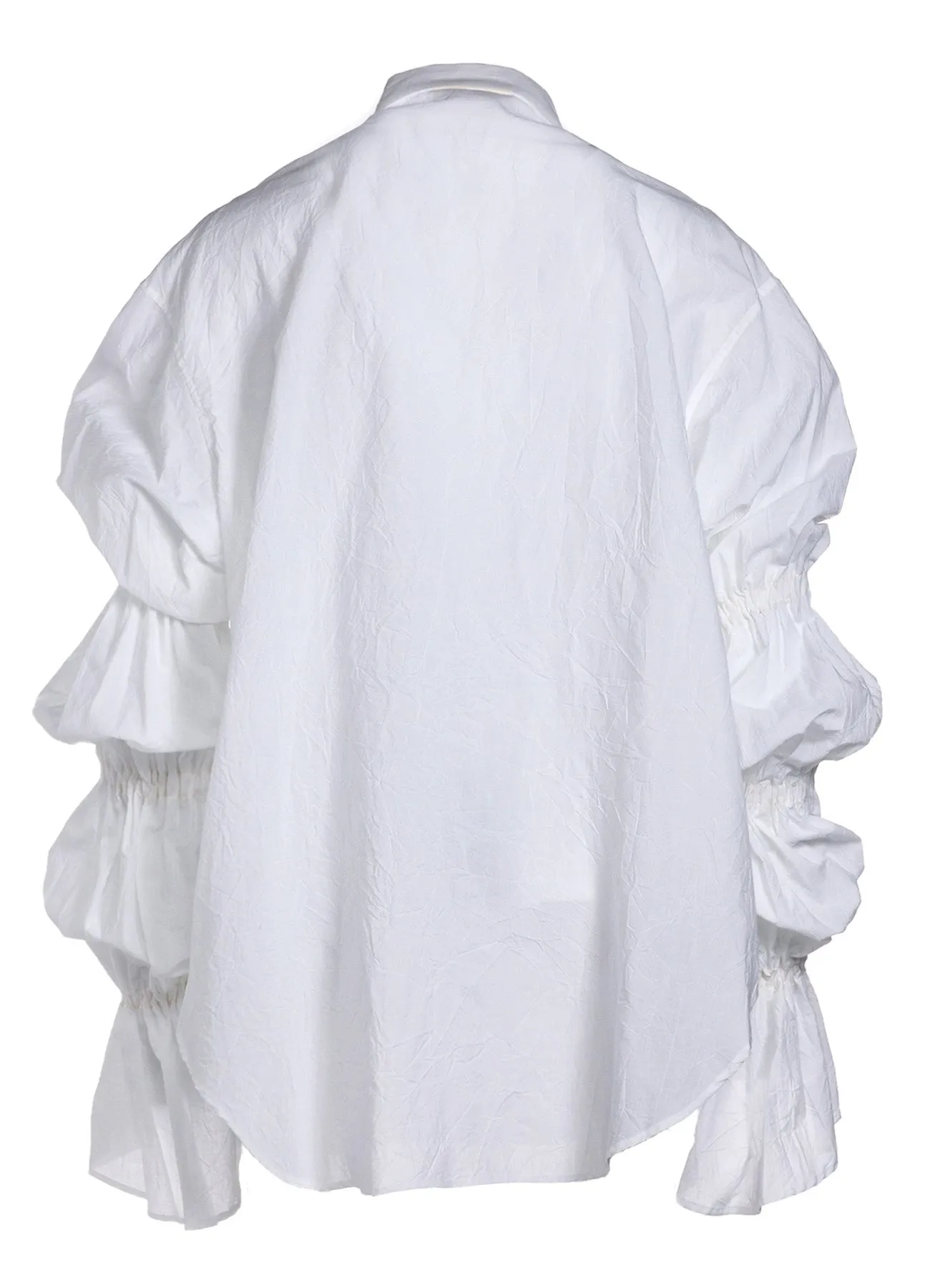 WASHER TYPEWRITER GATHERED SLEEVE BLOUSE sold by Yohji Yamamoto product image thumbnail 4