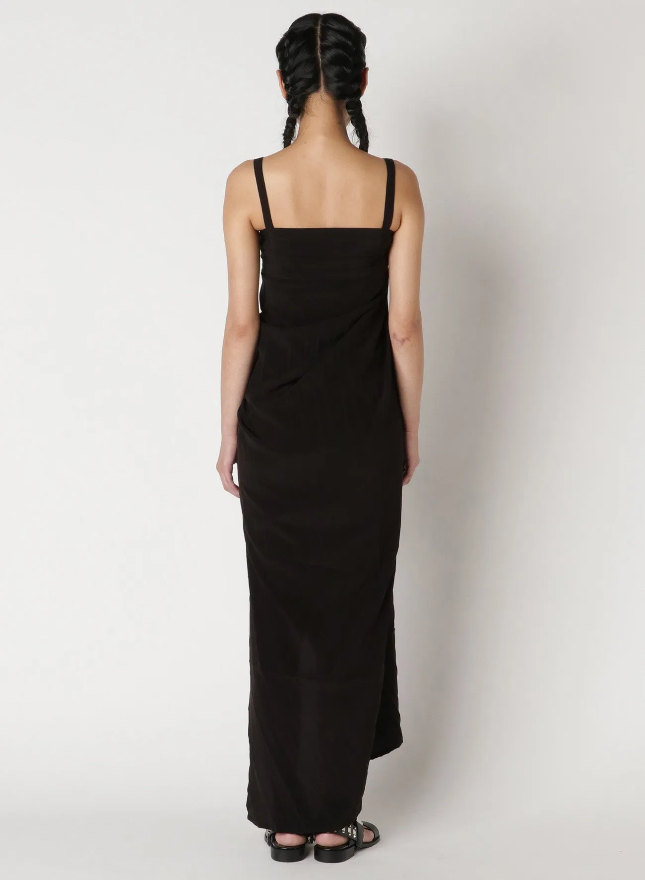 Pleats Decyne Chest Knot Cami Dress sold by Yohji Yamamoto product image thumbnail 4