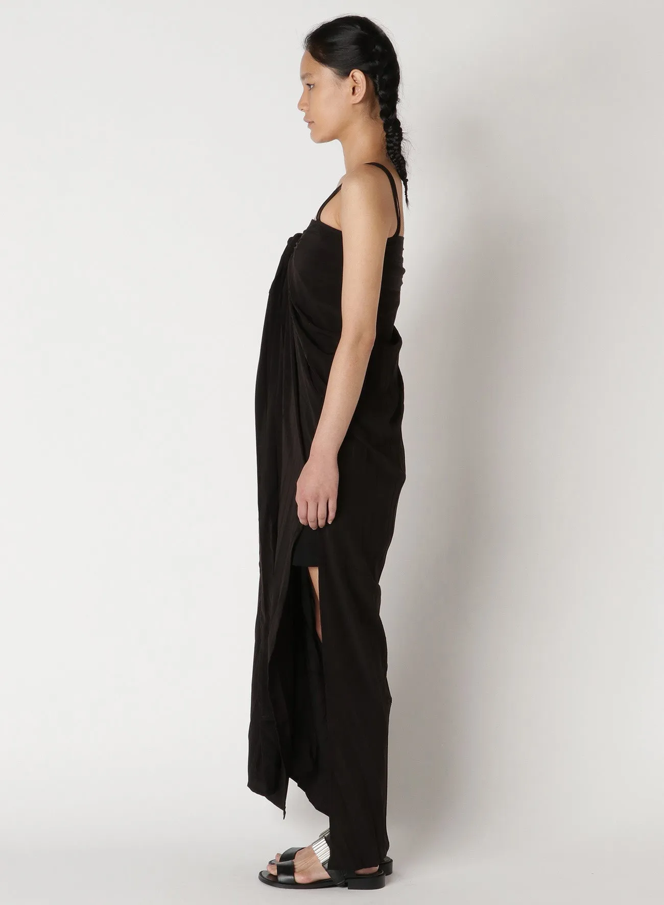 Pleats Decyne Chest Knot Cami Dress sold by Yohji Yamamoto product image thumbnail 3