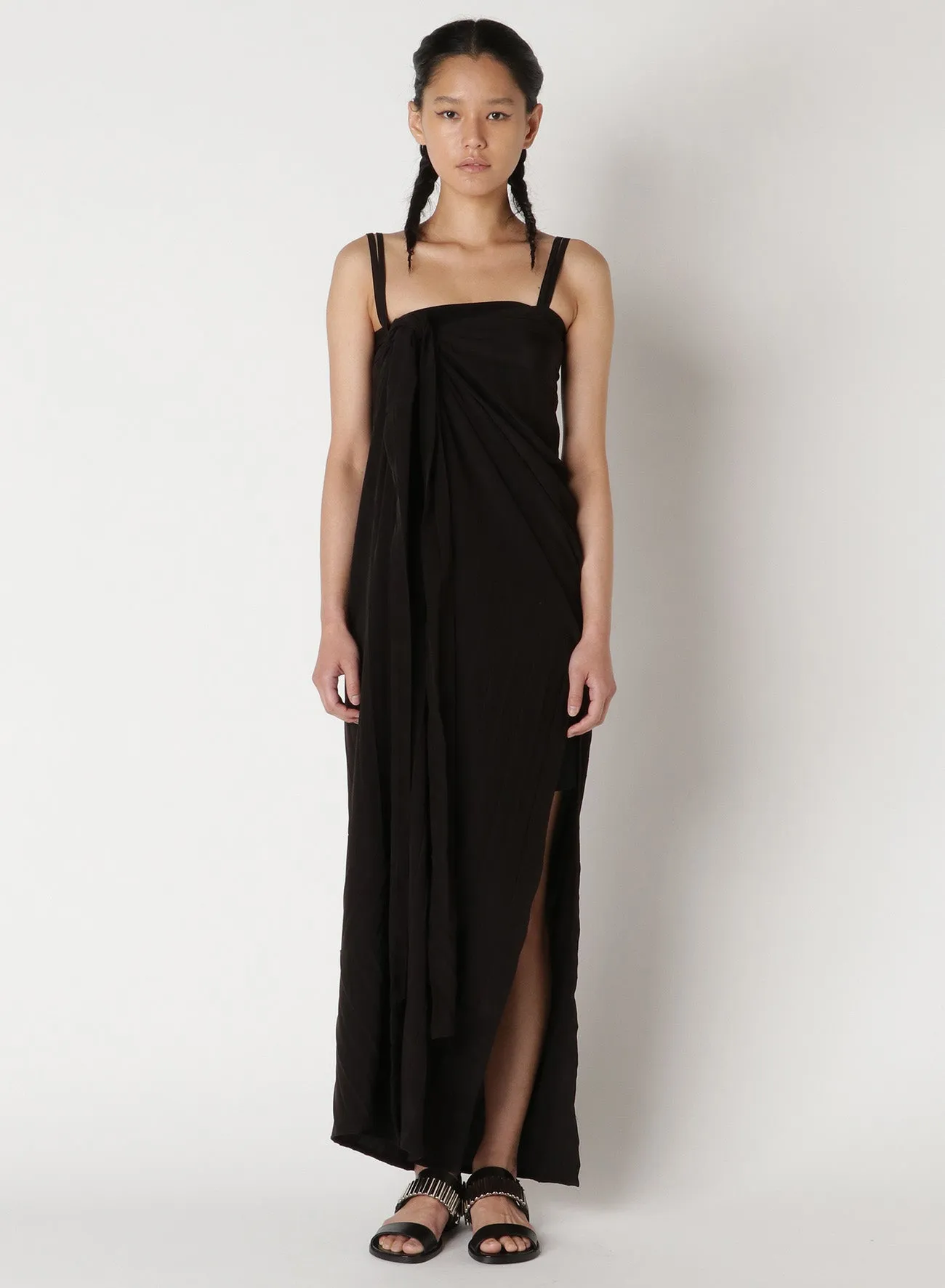 Pleats Decyne Chest Knot Cami Dress sold by Yohji Yamamoto product image thumbnail 2