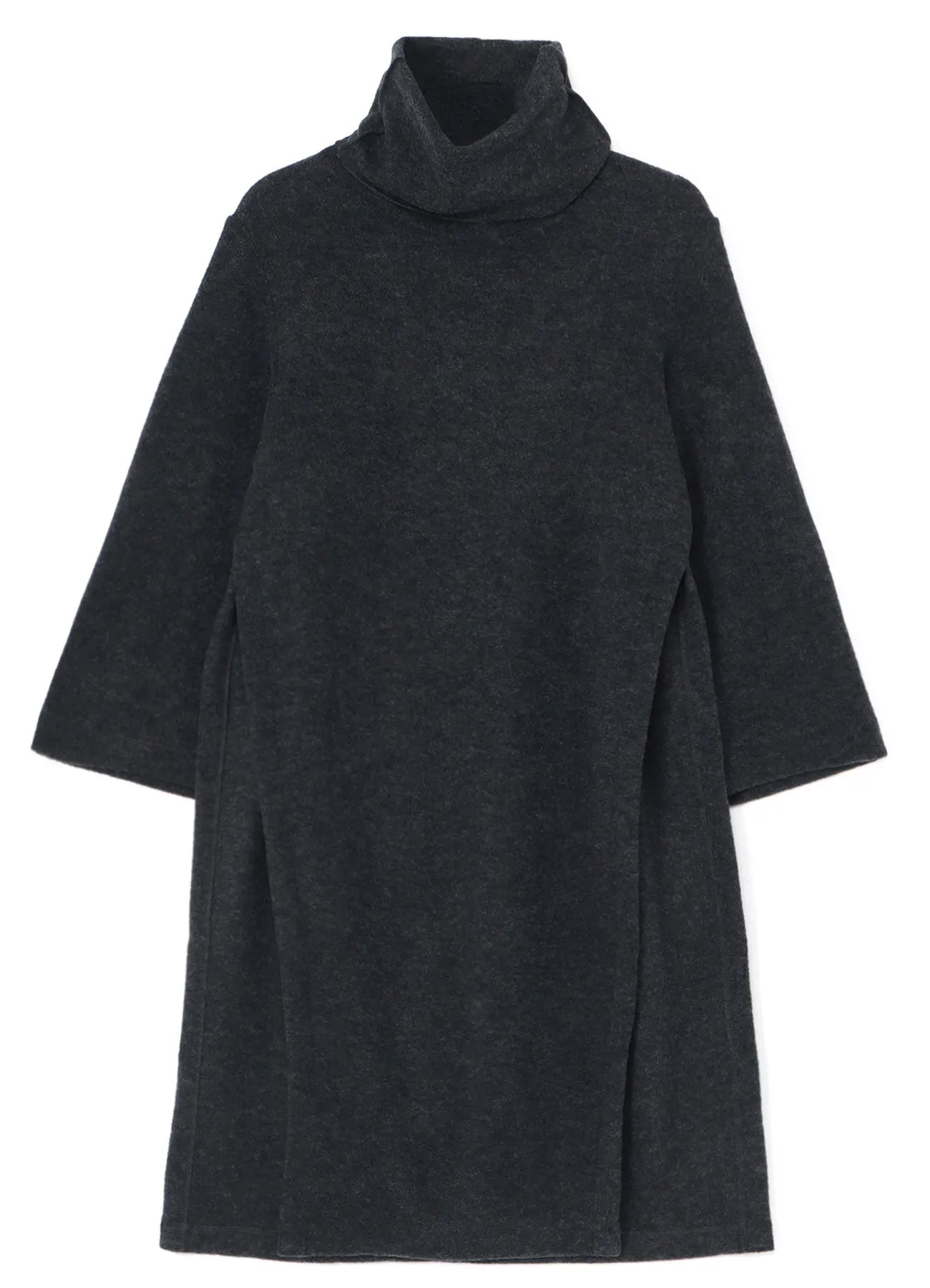 SOFT WOOL PILE PULLOVER DRESS WITH TURTLENECK sold by Yohji Yamamoto product image thumbnail 2