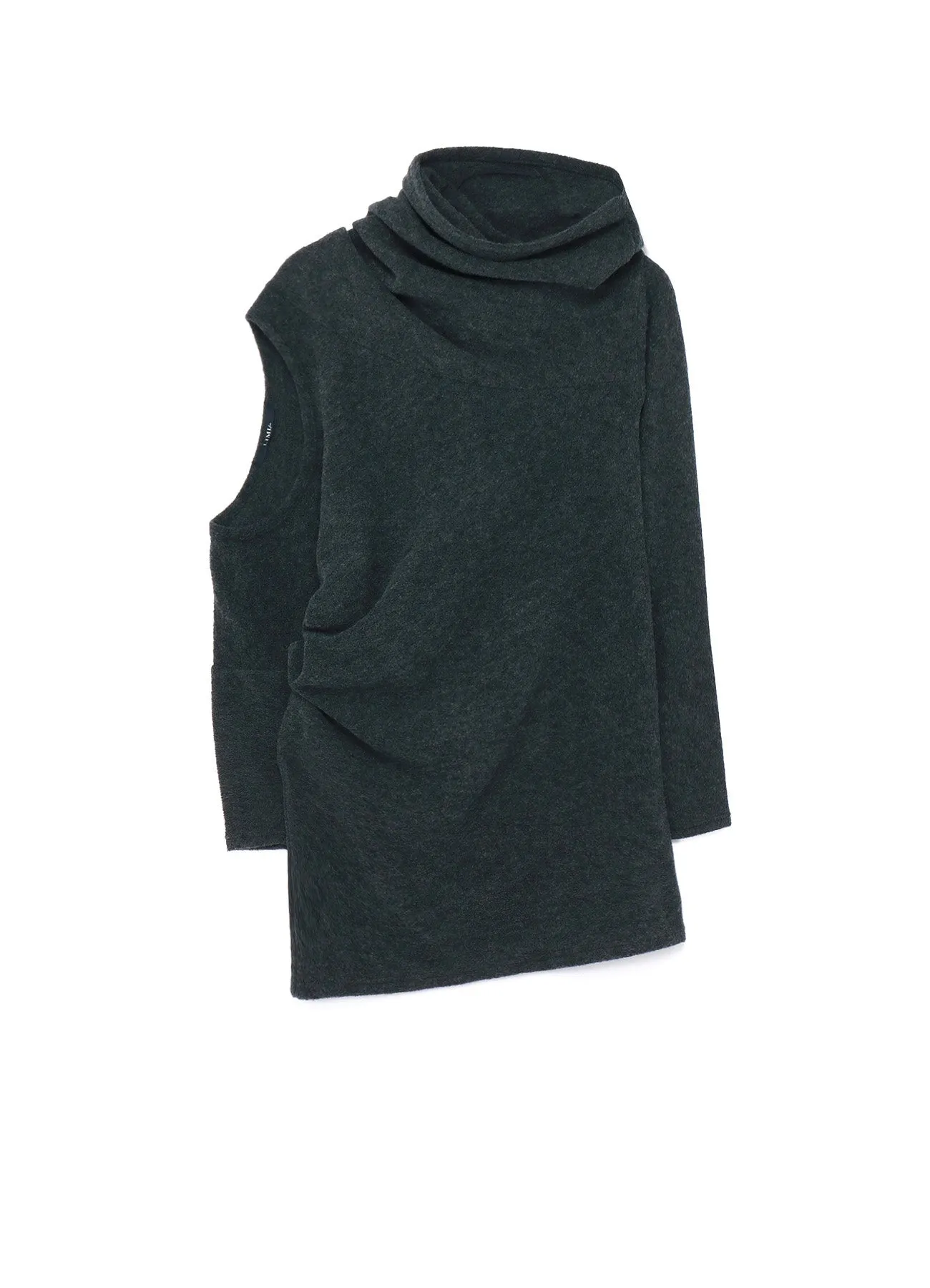 ASYMMETRIC CUT SOFT WOOL PILE T-SHIRT sold by Yohji Yamamoto