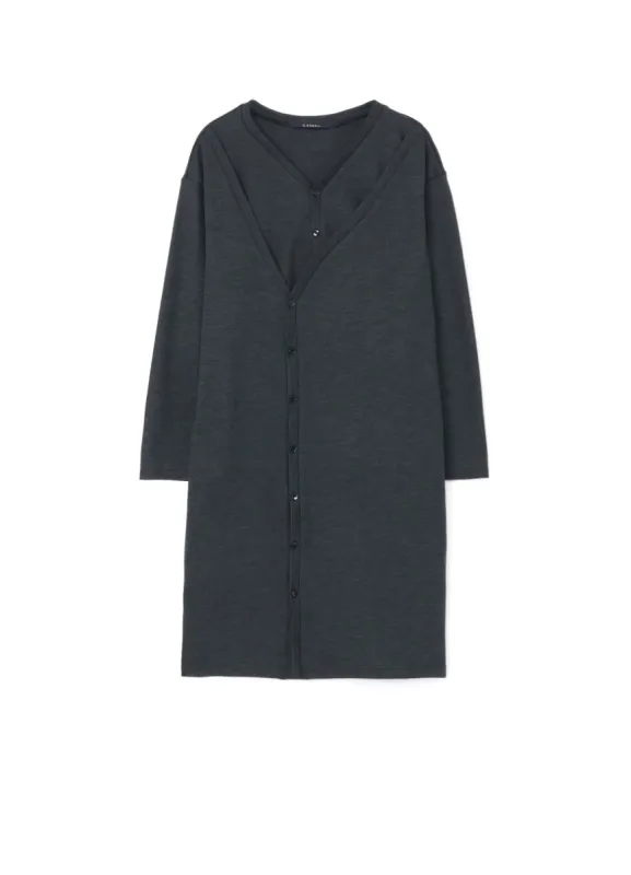 WOOL LAYERED LONG CARDIGAN sold by Yohji Yamamoto
