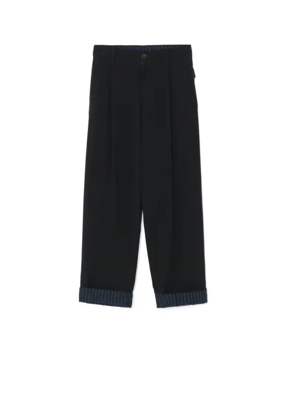 RAYON/GABARDINE STRAIGHT LEG PANTS made by Yohji Yamamoto