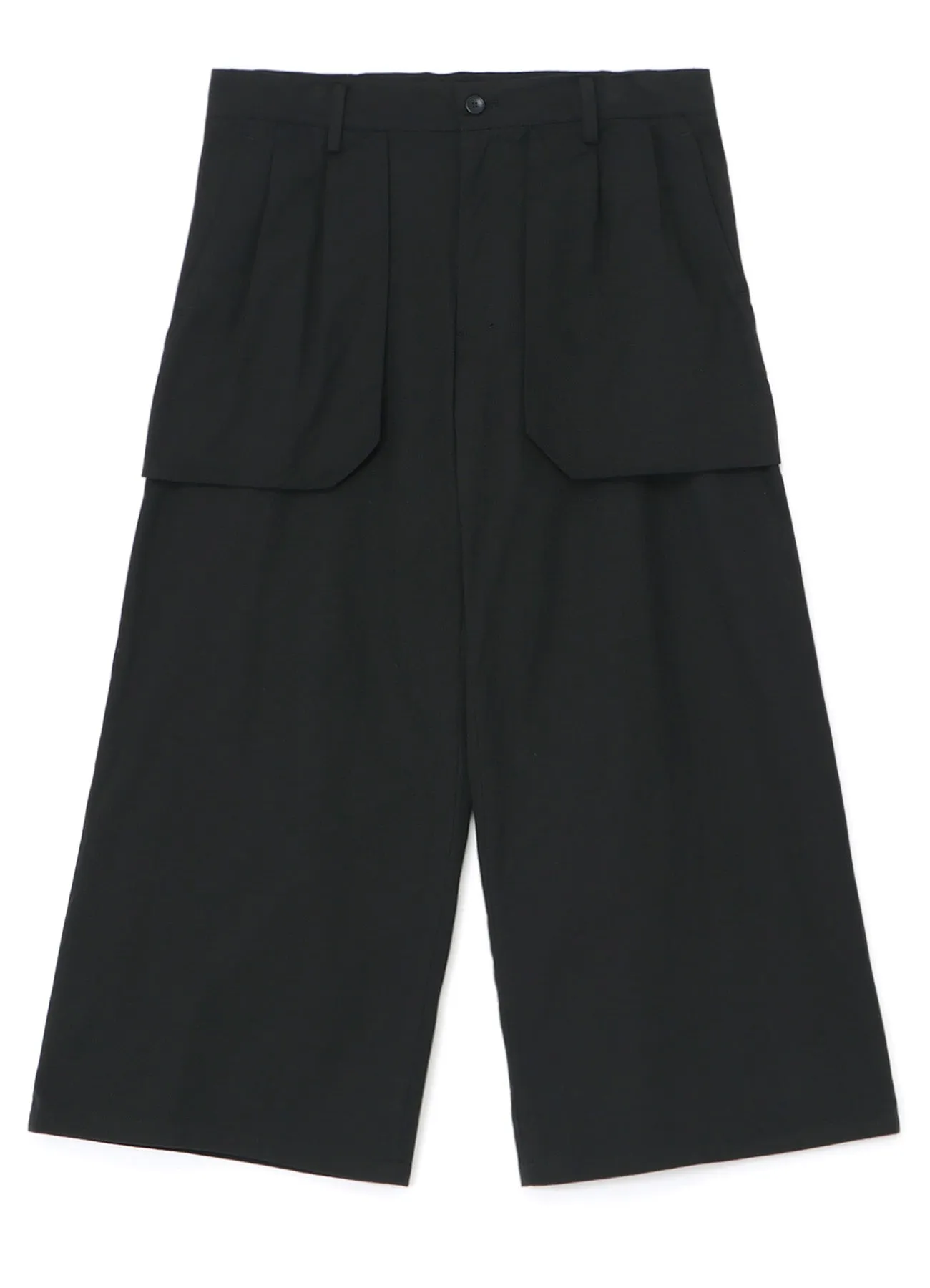 HIGH DENSITY COTTON PLEATED WIDE LEG PANTS sold by Yohji Yamamoto product image thumbnail 2