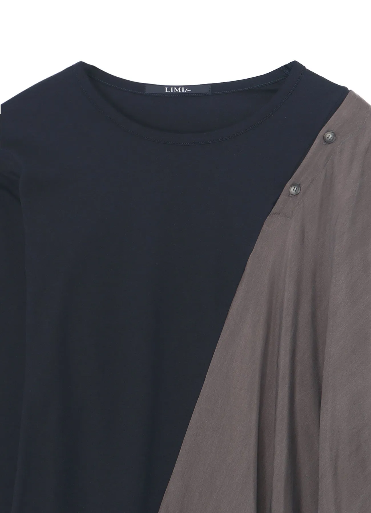 LYOCELL/COTTON JERSEY DRESS WITH ASYMMETRIC HEMLINE sold by Yohji Yamamoto product image thumbnail 4