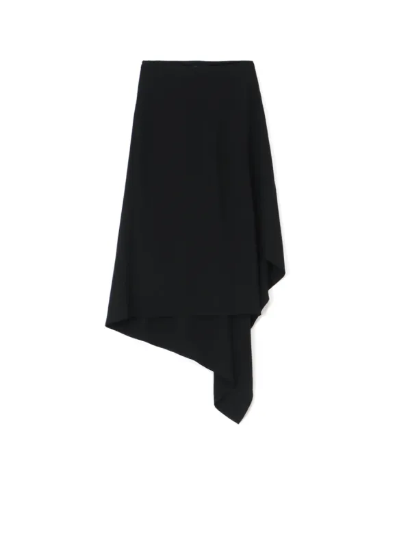 LYOCELL/RAYON GABARDINE SKIRT WITH ASYMMETRIC HEMLINE sold by Yohji Yamamoto
