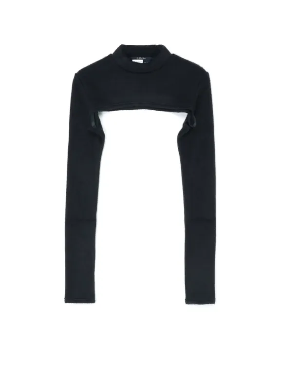 ACRYLIC/WOOL EXTREME CROP TOP WITH MOCK TURTLENECK sold by Yohji Yamamoto