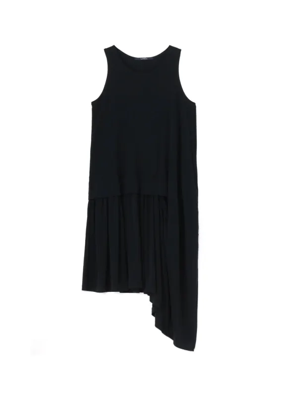 HIGH TWIST SMOOTH RAYON ASYMMETRIC DRESS sold by Yohji Yamamoto