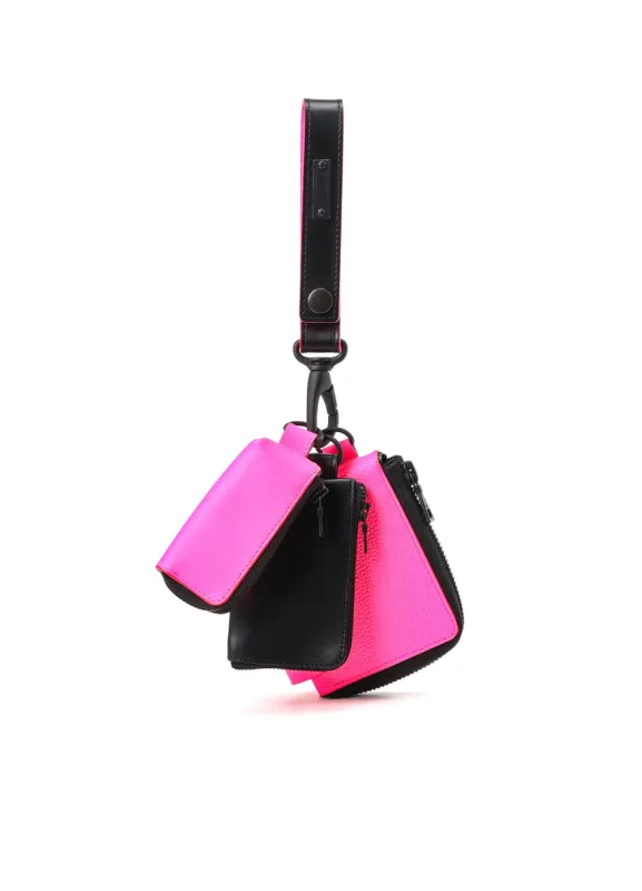 DOUBLE NEON KIP SKIN 3-LAYER POUCH made by Yohji Yamamoto