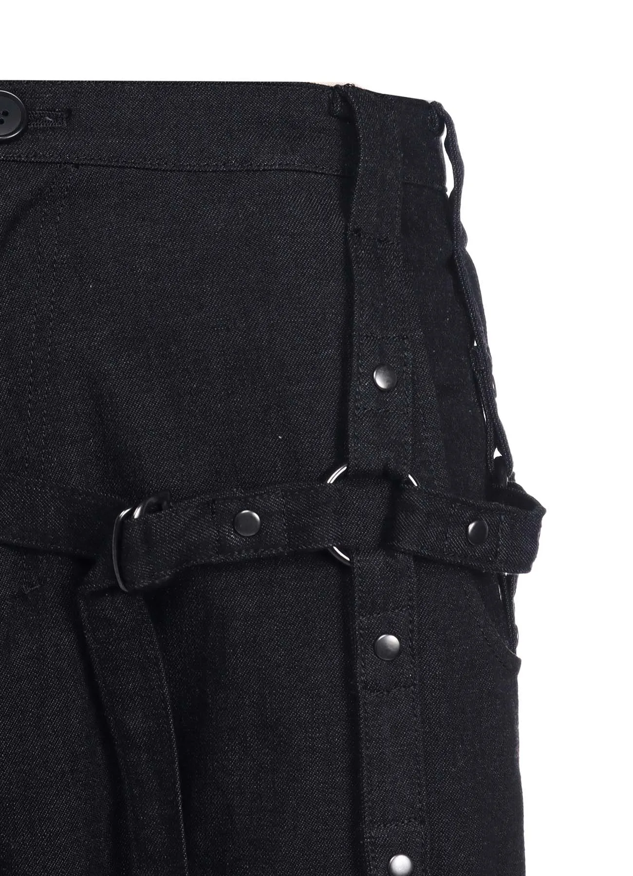 GRAY DENIM HARNESS PANTS sold by Yohji Yamamoto product image thumbnail 5