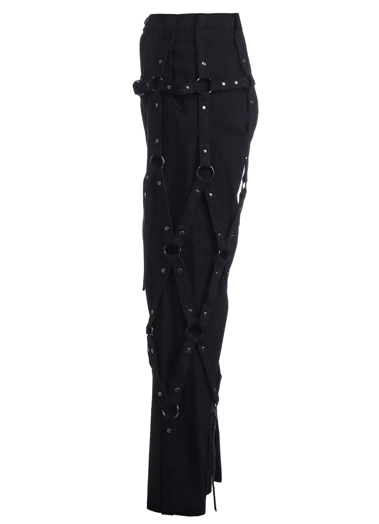 GRAY DENIM HARNESS PANTS sold by Yohji Yamamoto product image thumbnail 3