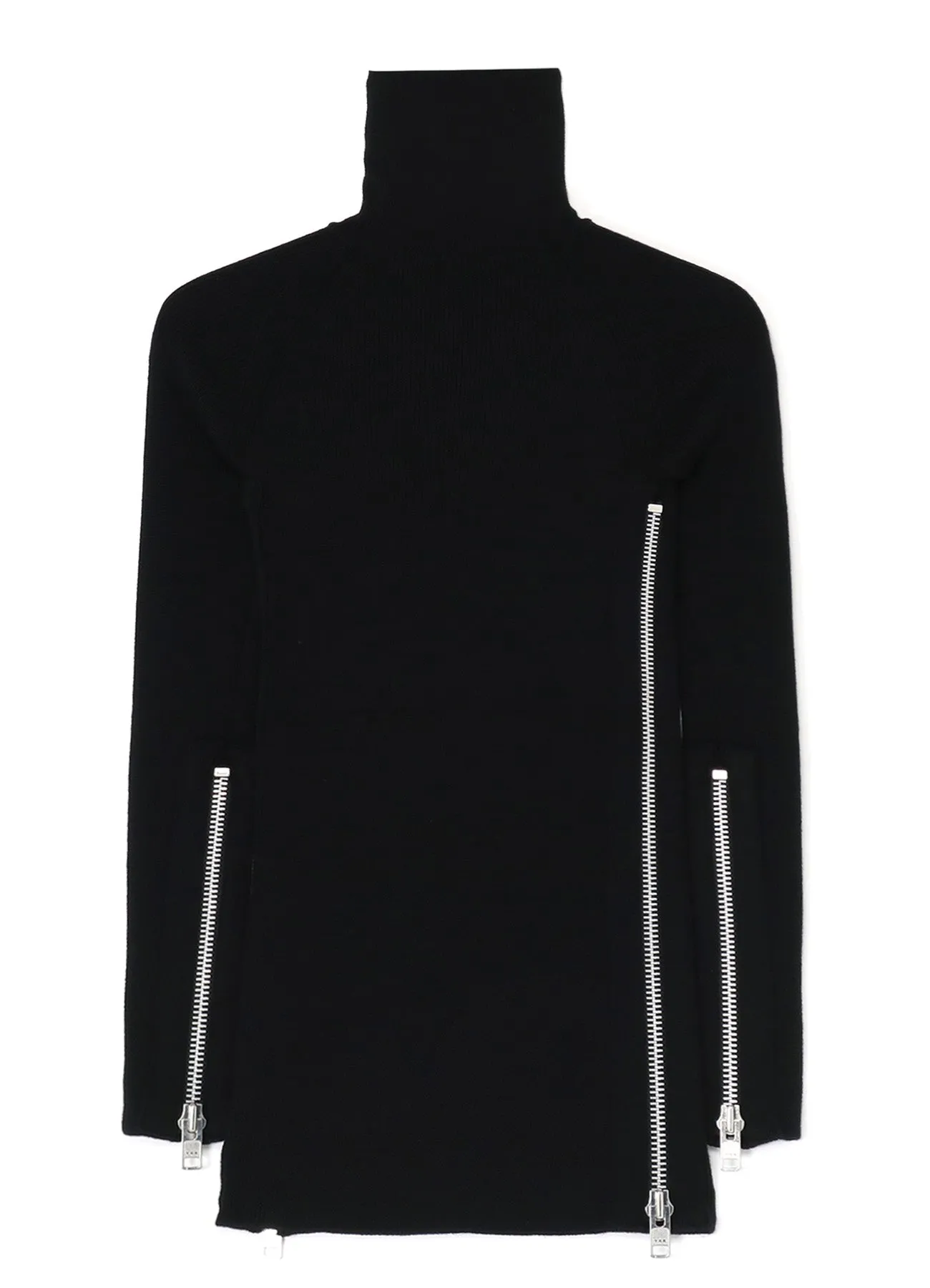 SOFT WOOL TURTLENECK PULLOVER WITH FASTENER sold by Yohji Yamamoto product image thumbnail 3