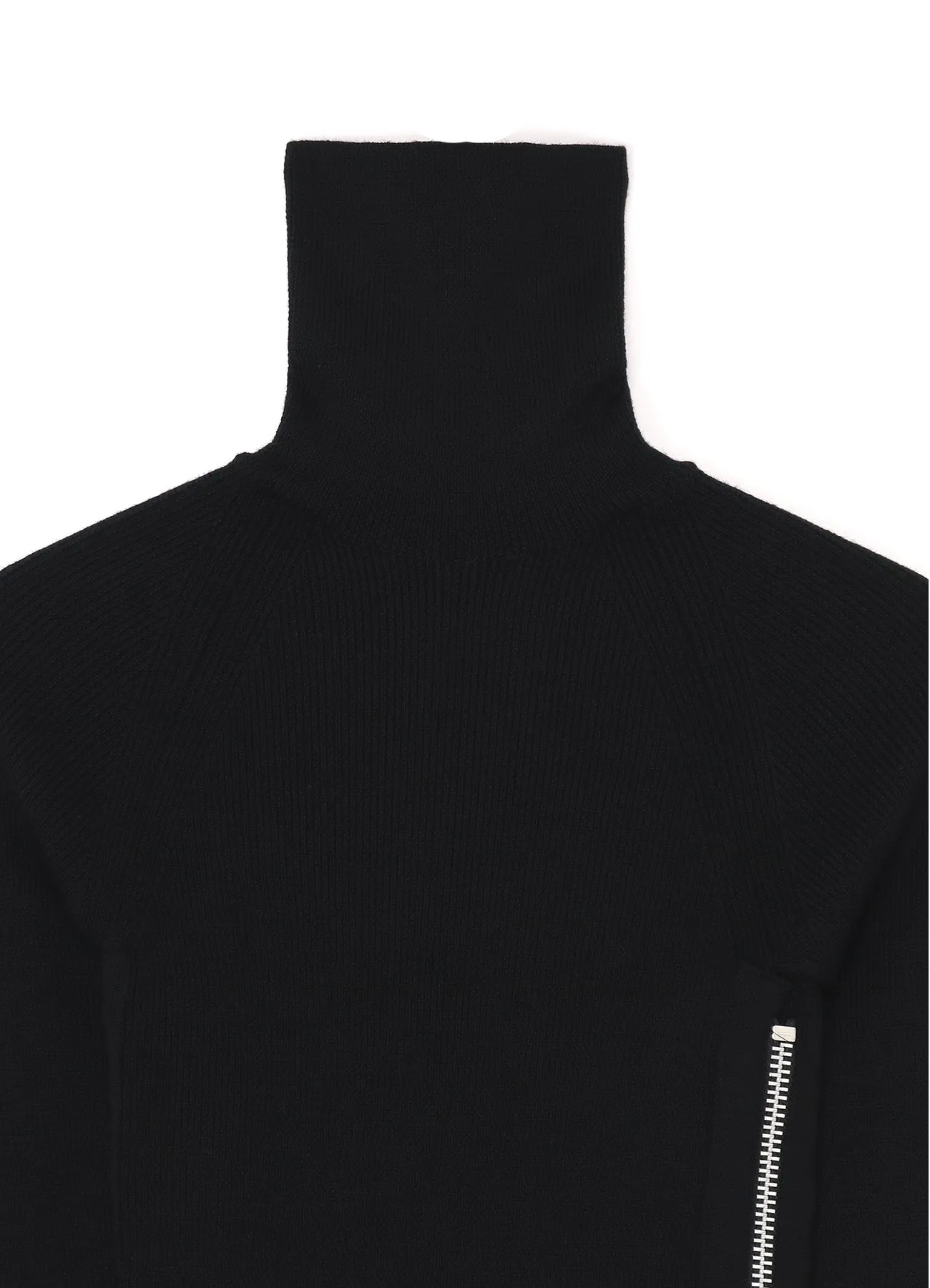 SOFT WOOL TURTLENECK PULLOVER WITH FASTENER sold by Yohji Yamamoto product image thumbnail 4