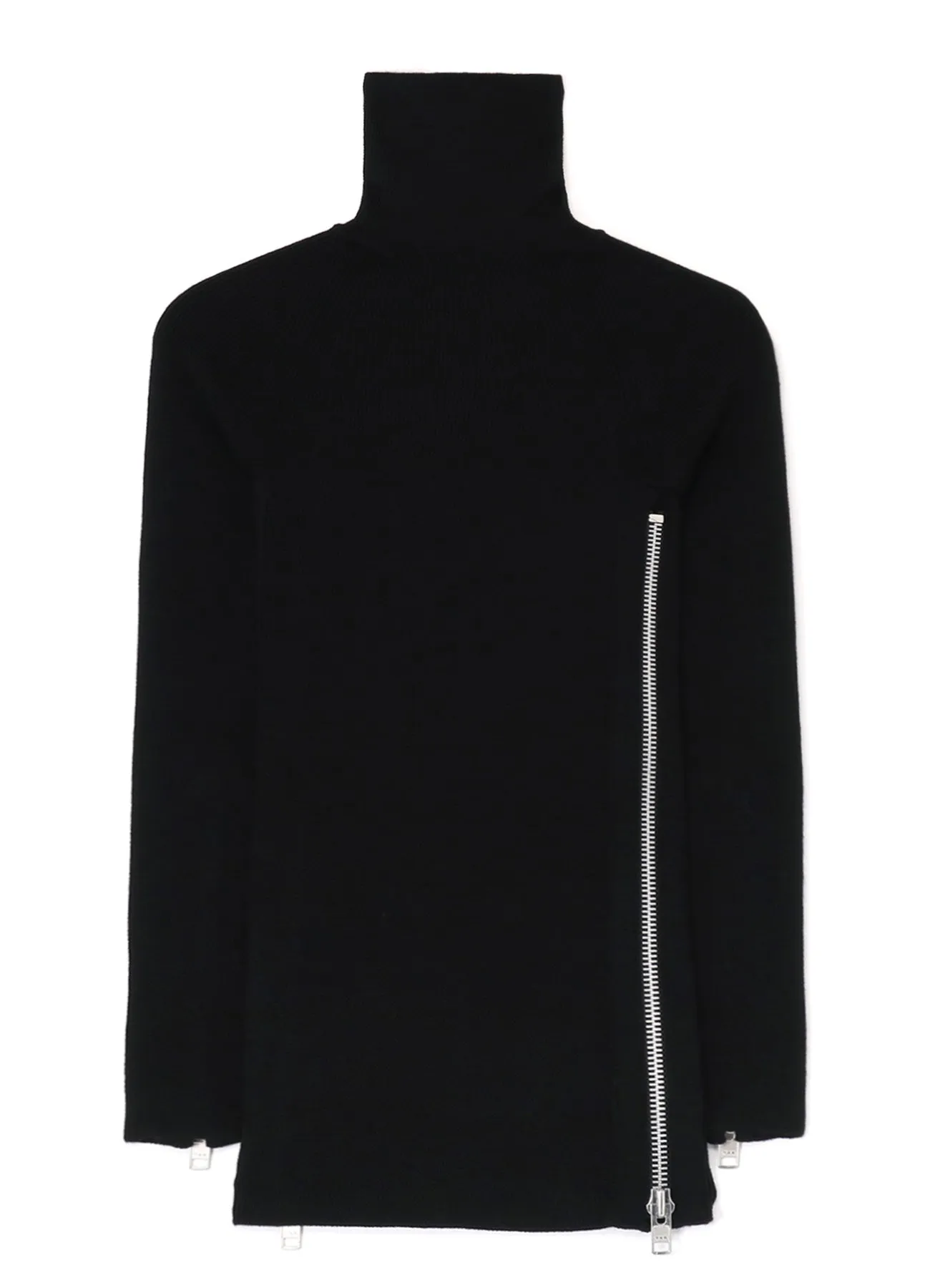 SOFT WOOL TURTLENECK PULLOVER WITH FASTENER sold by Yohji Yamamoto product image thumbnail 2