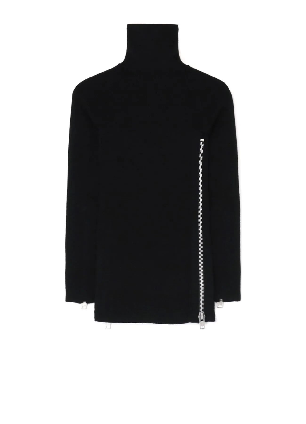 SOFT WOOL TURTLENECK PULLOVER WITH FASTENER sold by Yohji Yamamoto