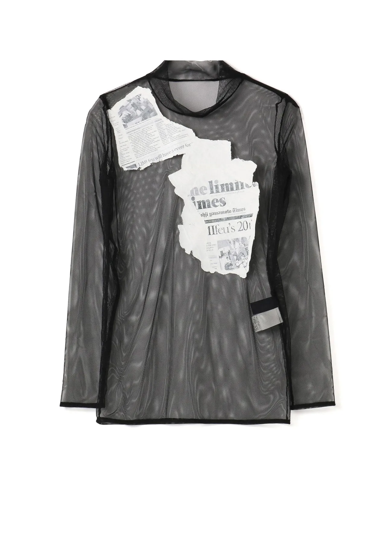 Newspaper Print High Neck T sold by Yohji Yamamoto