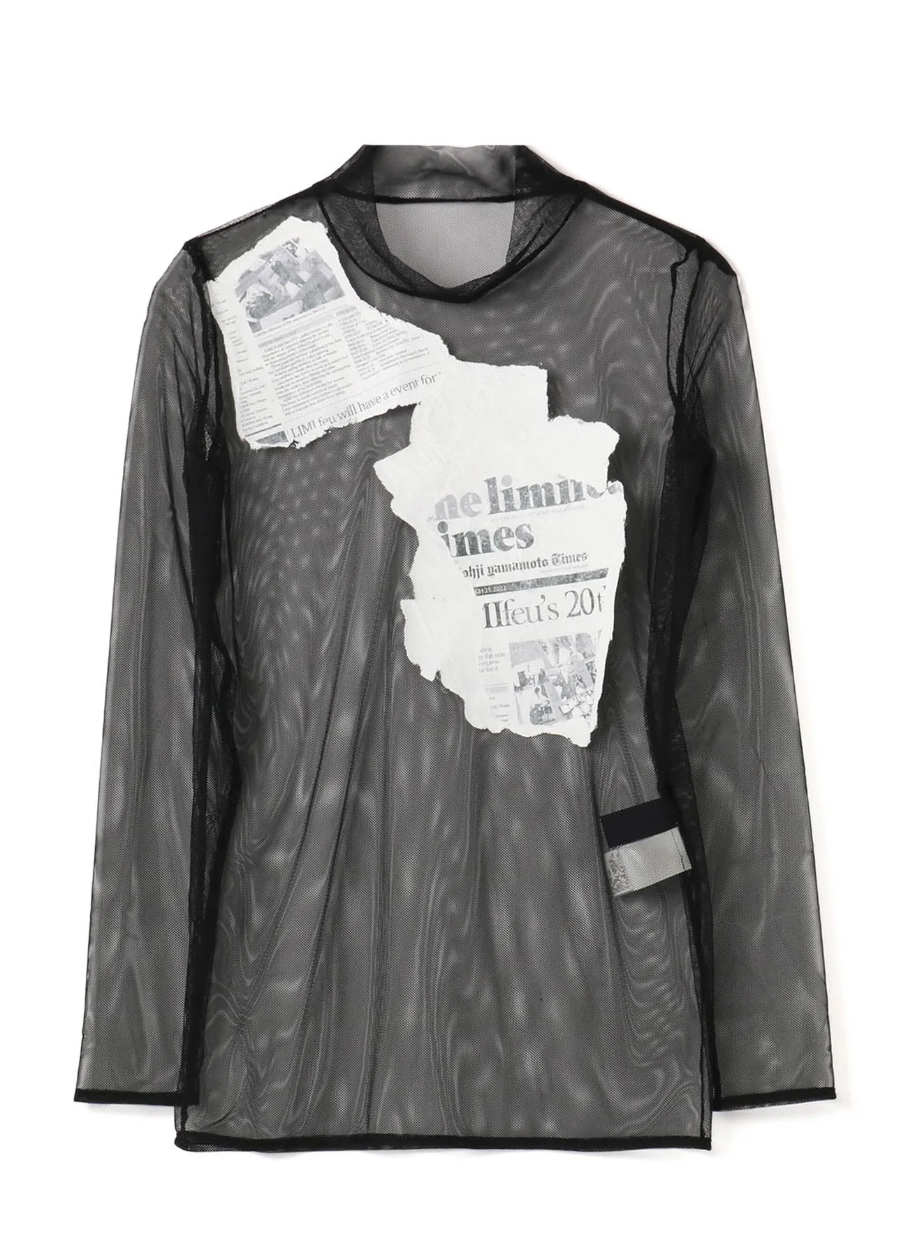 Newspaper Print High Neck T sold by Yohji Yamamoto product image thumbnail 2