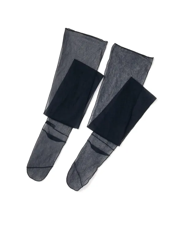 Pe/Wrinkle Tulle B Gather Long Socks sold by Yohji Yamamoto