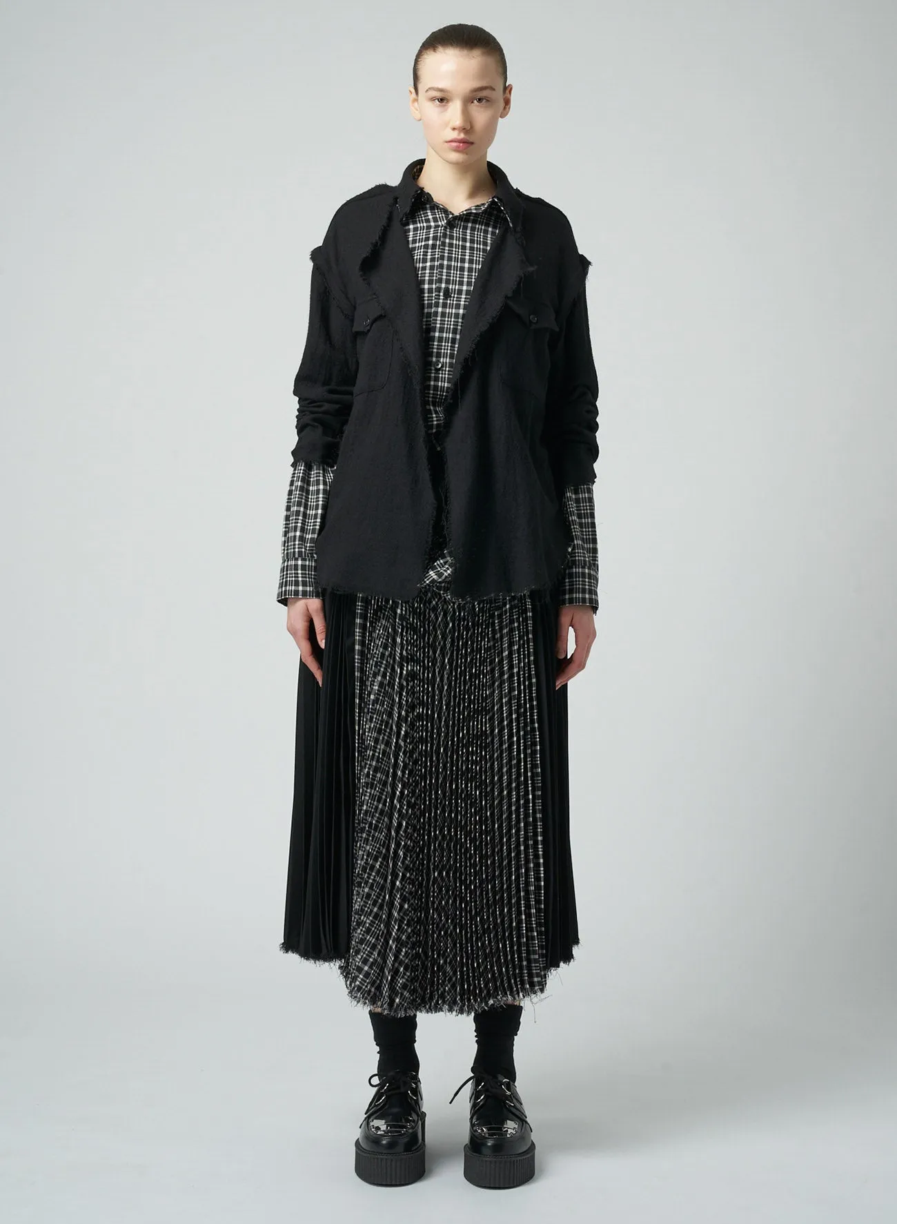 PLEATED SKIRT WITH TWISTED DESIGN sold by Yohji Yamamoto product image thumbnail 5