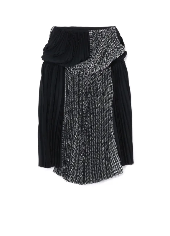 PLEATED SKIRT WITH TWISTED DESIGN sold by Yohji Yamamoto