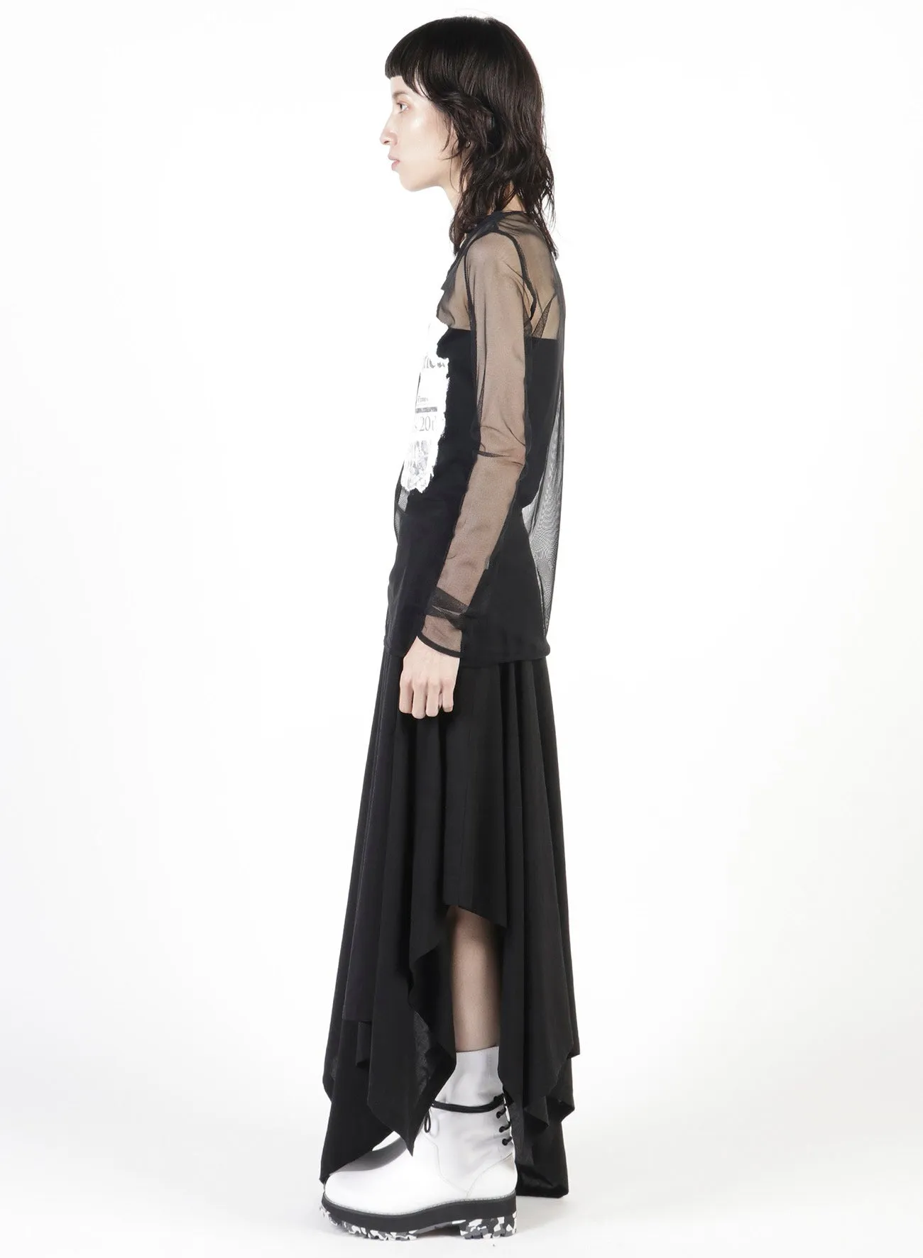 Newspaper Print Tight Long Sleeve T sold by Yohji Yamamoto product image thumbnail 5