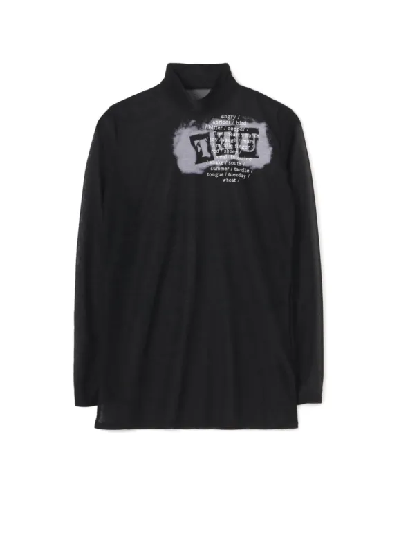 FEU Embroidery & Print High Neck T sold by Yohji Yamamoto
