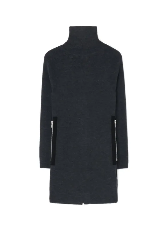 SOFT WOOL TURTLENECK PULLOVER DRESS WITH FASTENER sold by Yohji Yamamoto