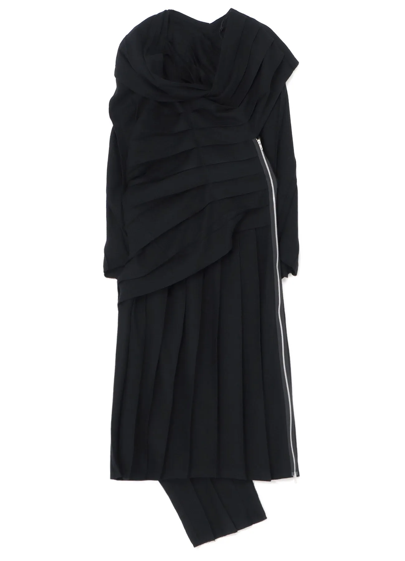LOW TWIST SERGE DRESS WITH TWISTED PLEATS sold by Yohji Yamamoto product image thumbnail 2