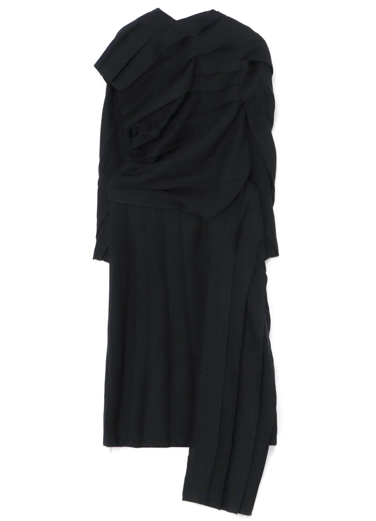 LOW TWIST SERGE DRESS WITH TWISTED PLEATS sold by Yohji Yamamoto product image thumbnail 3