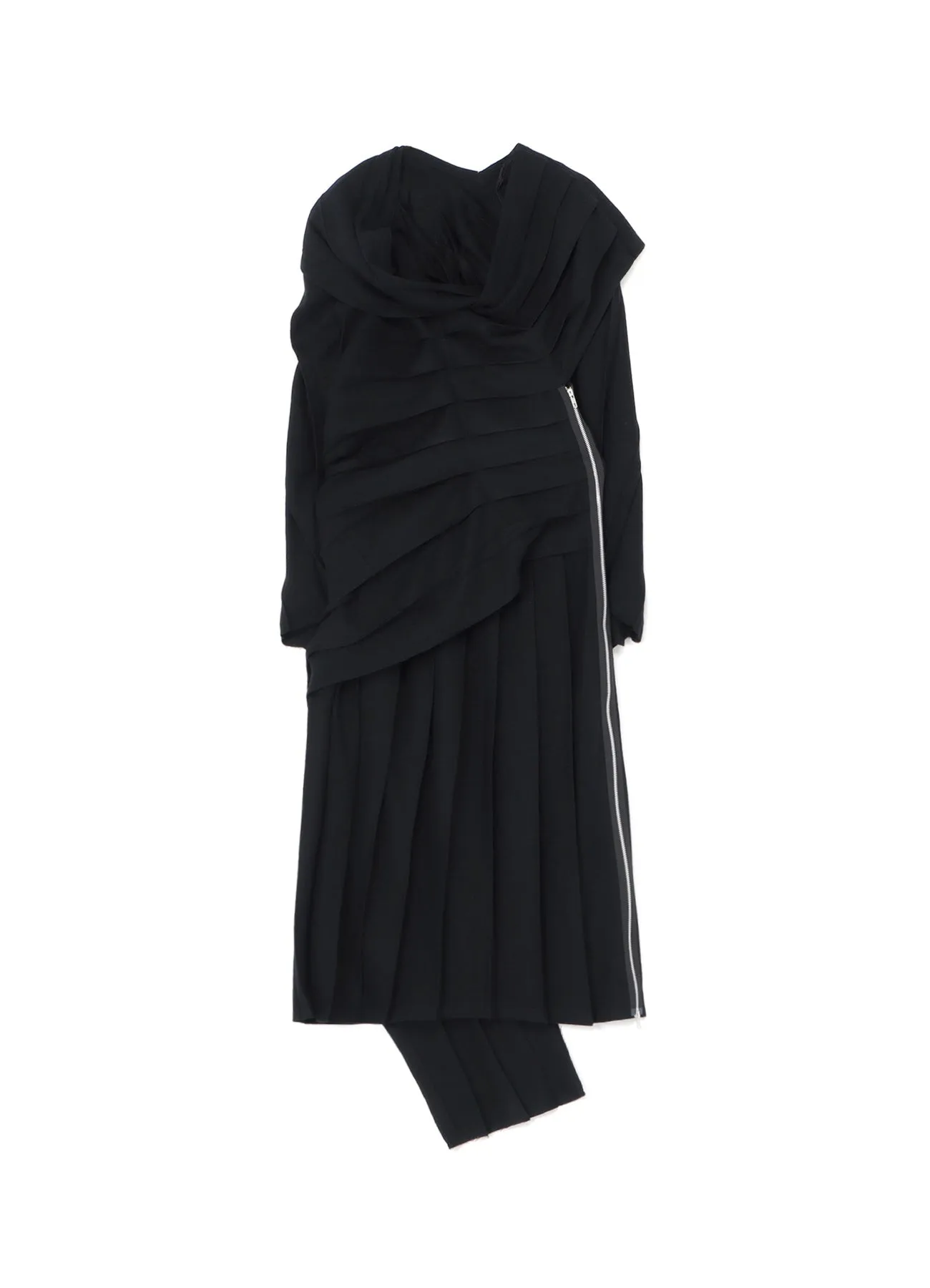 LOW TWIST SERGE DRESS WITH TWISTED PLEATS sold by Yohji Yamamoto