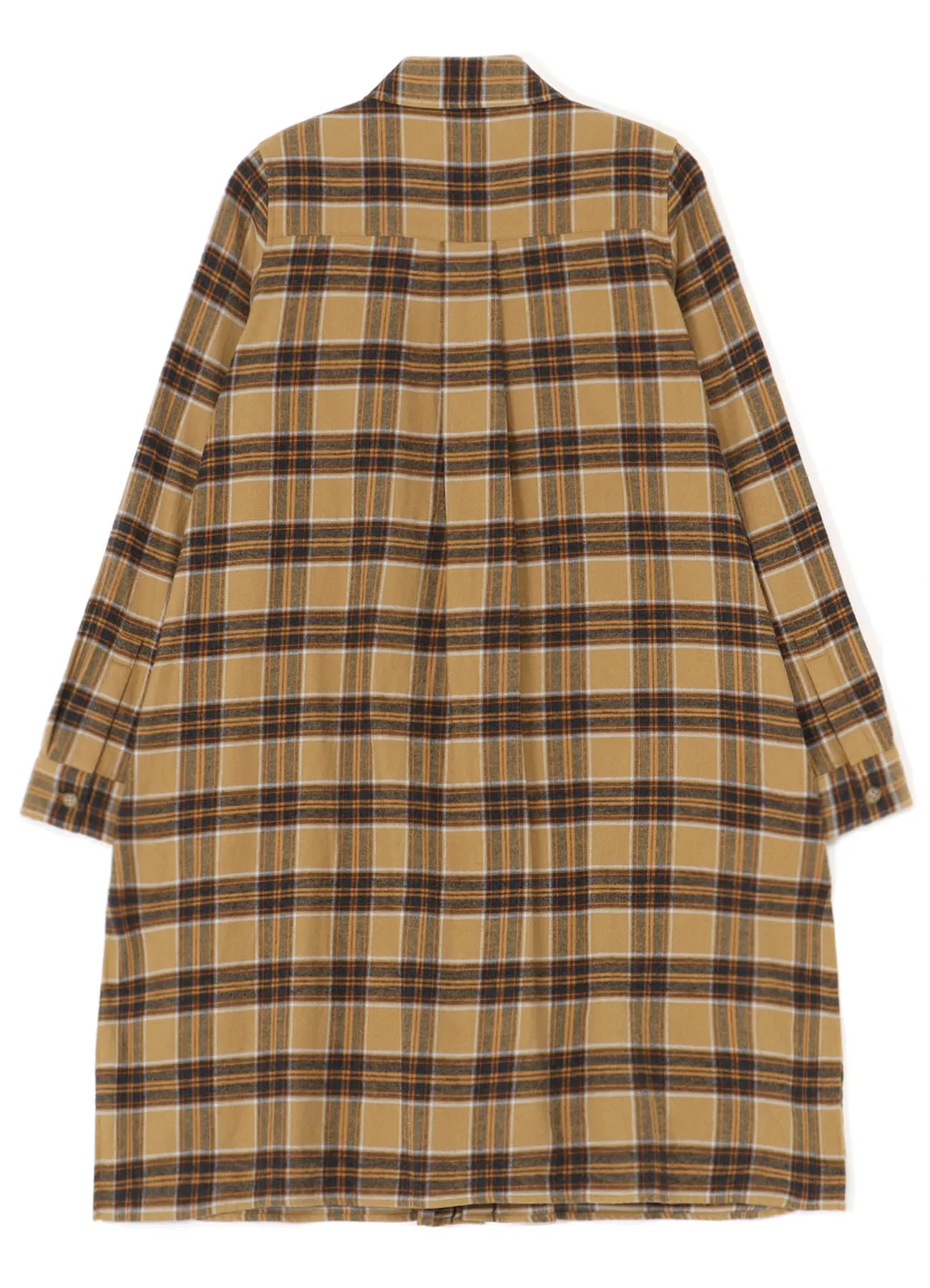 PLAID FLANNEL SHIRT WITH FRONT PLEATS sold by Yohji Yamamoto product image thumbnail 3
