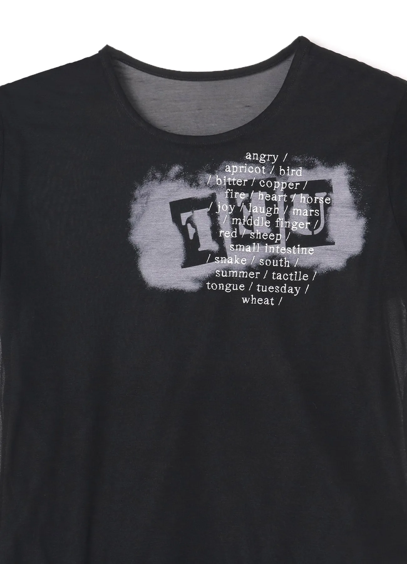 FEU Embroidery & Print Tight Short Sleeve T sold by Yohji Yamamoto product image thumbnail 4