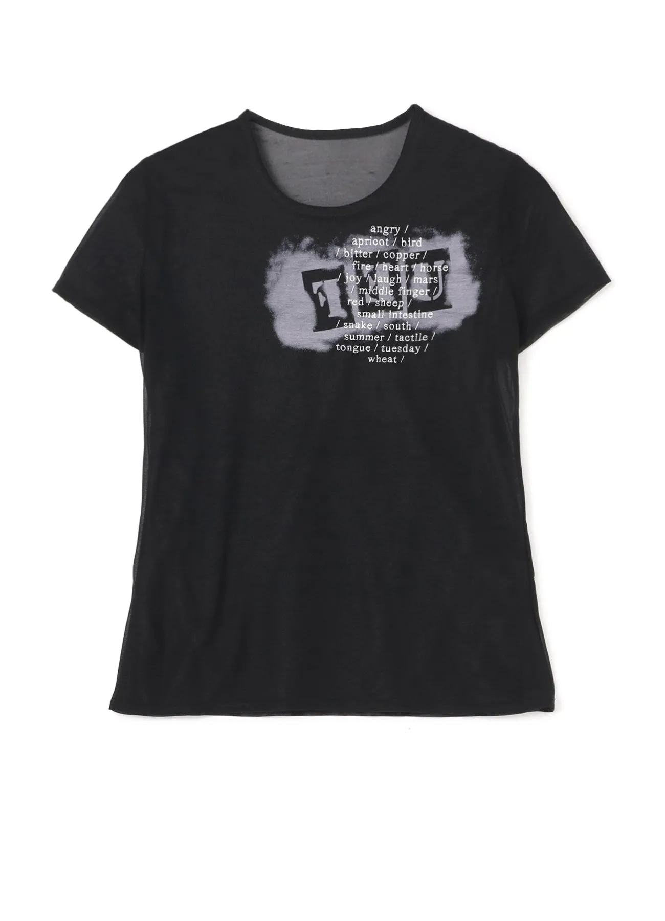 FEU Embroidery & Print Tight Short Sleeve T sold by Yohji Yamamoto