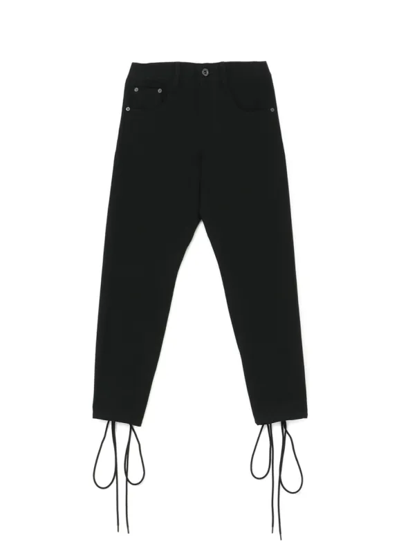 Black Denim Back Lace Up Pants made by Yohji Yamamoto
