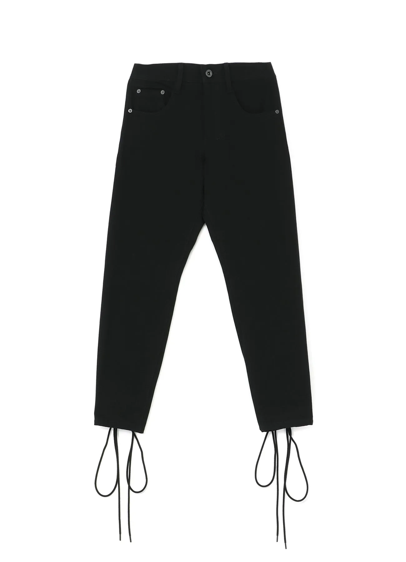 Black Denim Back Lace Up Pants sold by Yohji Yamamoto