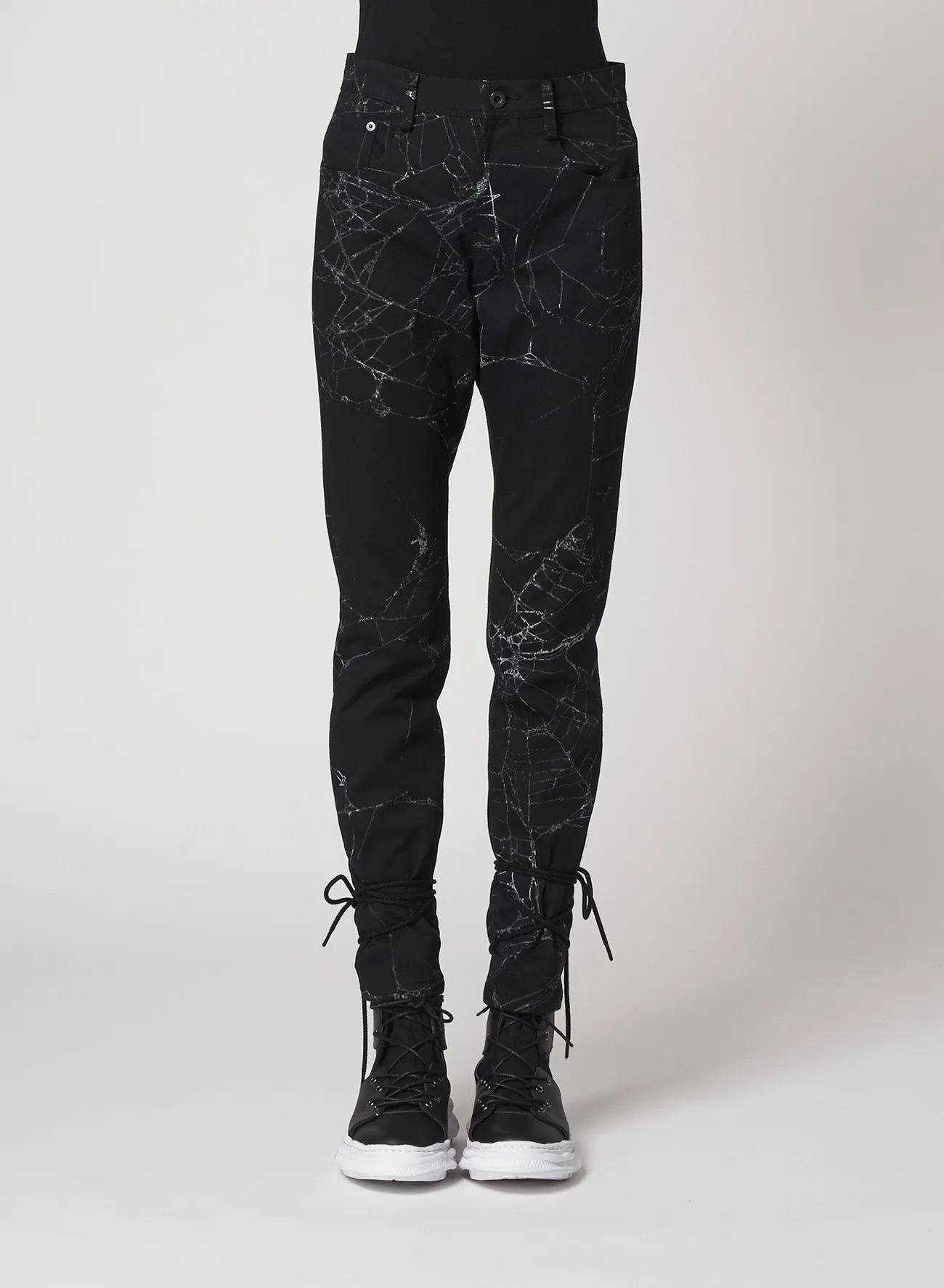 Spider Drill Back Lace Up Pants sold by Yohji Yamamoto product image thumbnail 4