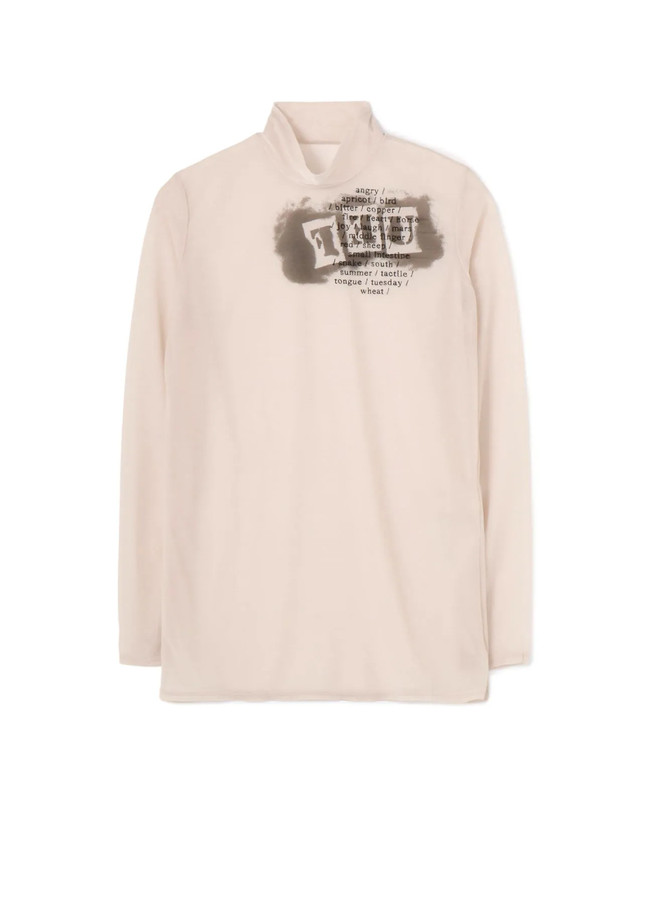 FEU Embroidery & Print High Neck T sold by Yohji Yamamoto