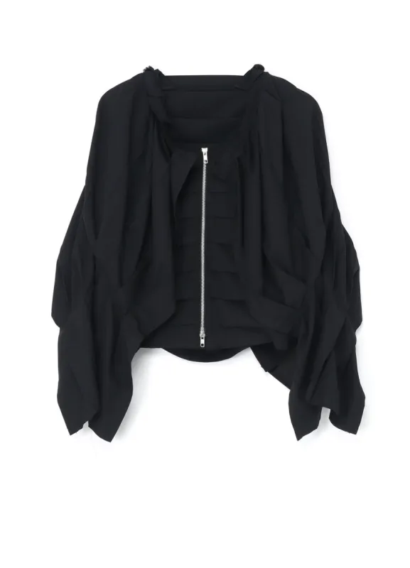 WOOL/POLYESTER SERGE PLEATED JACKET made by Yohji Yamamoto