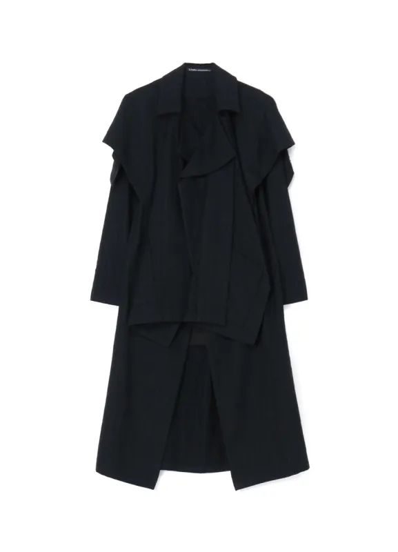 STRIPED CAPE-STYLE COAT made by Yohji Yamamoto