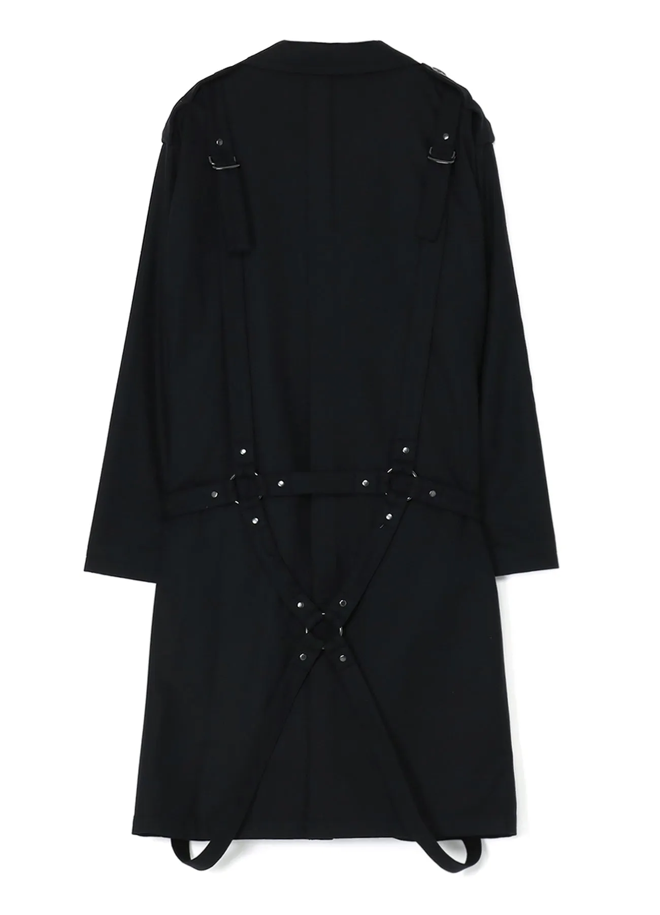 LIGHT FLANNEL COAT WITH HARNESS DETAILS sold by Yohji Yamamoto product image thumbnail 3