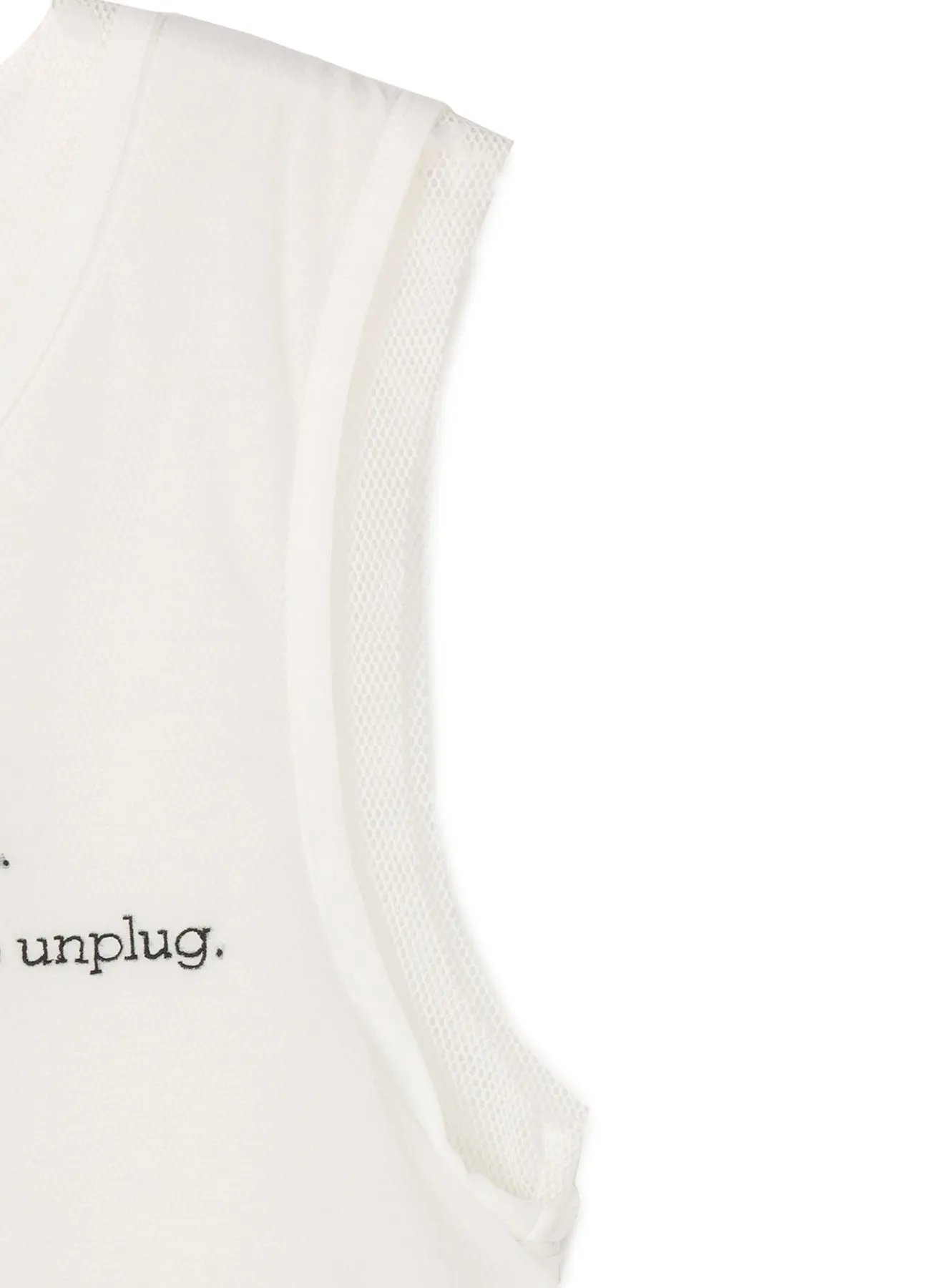 Message Embroidery + Pe Net Layered Dress A sold by Yohji Yamamoto product image thumbnail 5