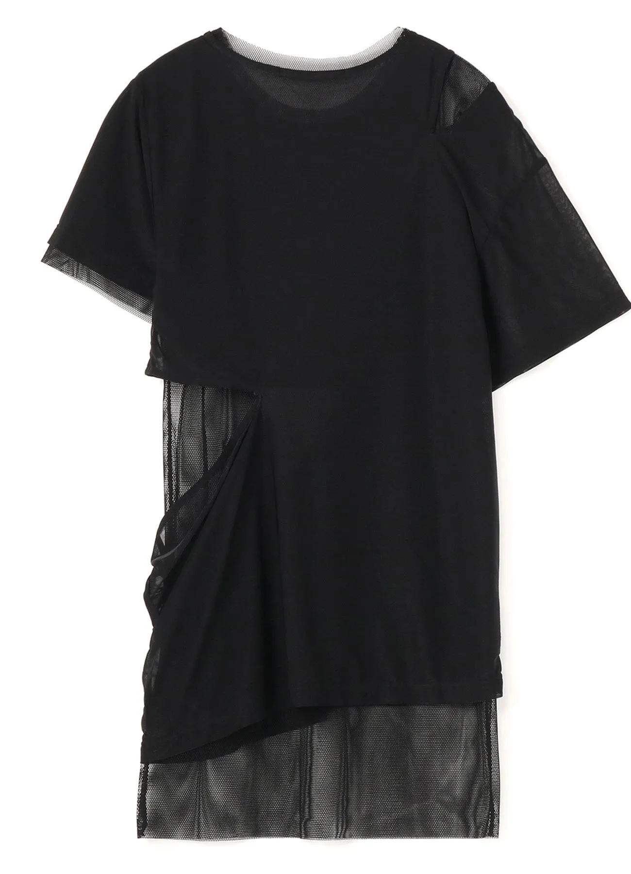 Message Embroidery + Pe Net Layered T A sold by Yohji Yamamoto product image thumbnail 3