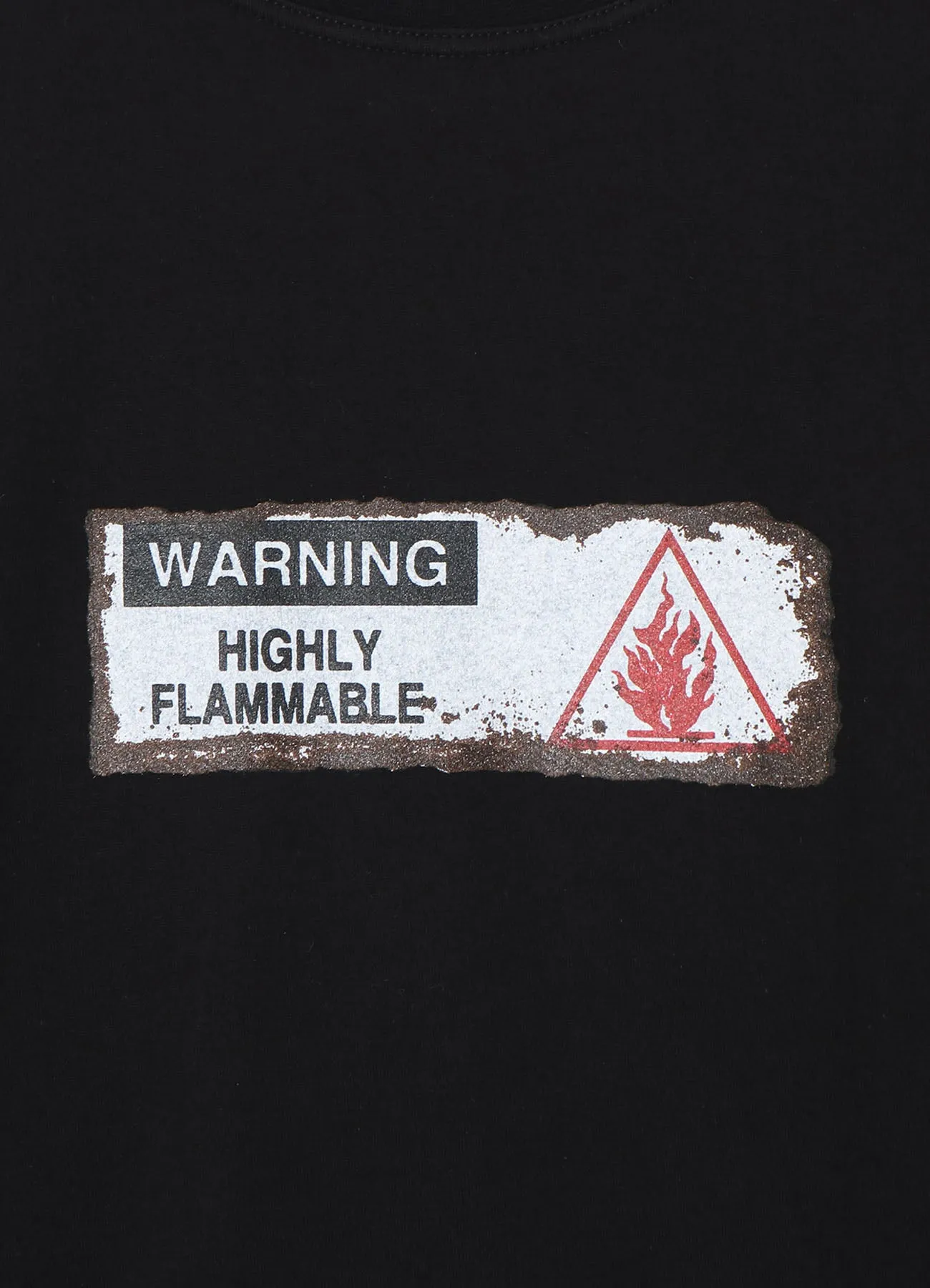 Be Careful Not To Blowup Print Oversize Long T sold by Yohji Yamamoto product image thumbnail 4