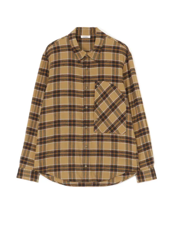 PLAID FLANNEL SHIRT WITH BIG CHEST POCKET sold by Yohji Yamamoto