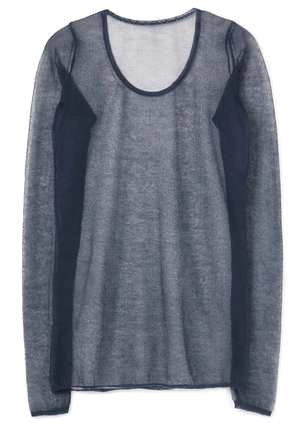 Pe/Ra Plain Stitch A U-Neck Long Sleeve sold by Yohji Yamamoto product image thumbnail 3