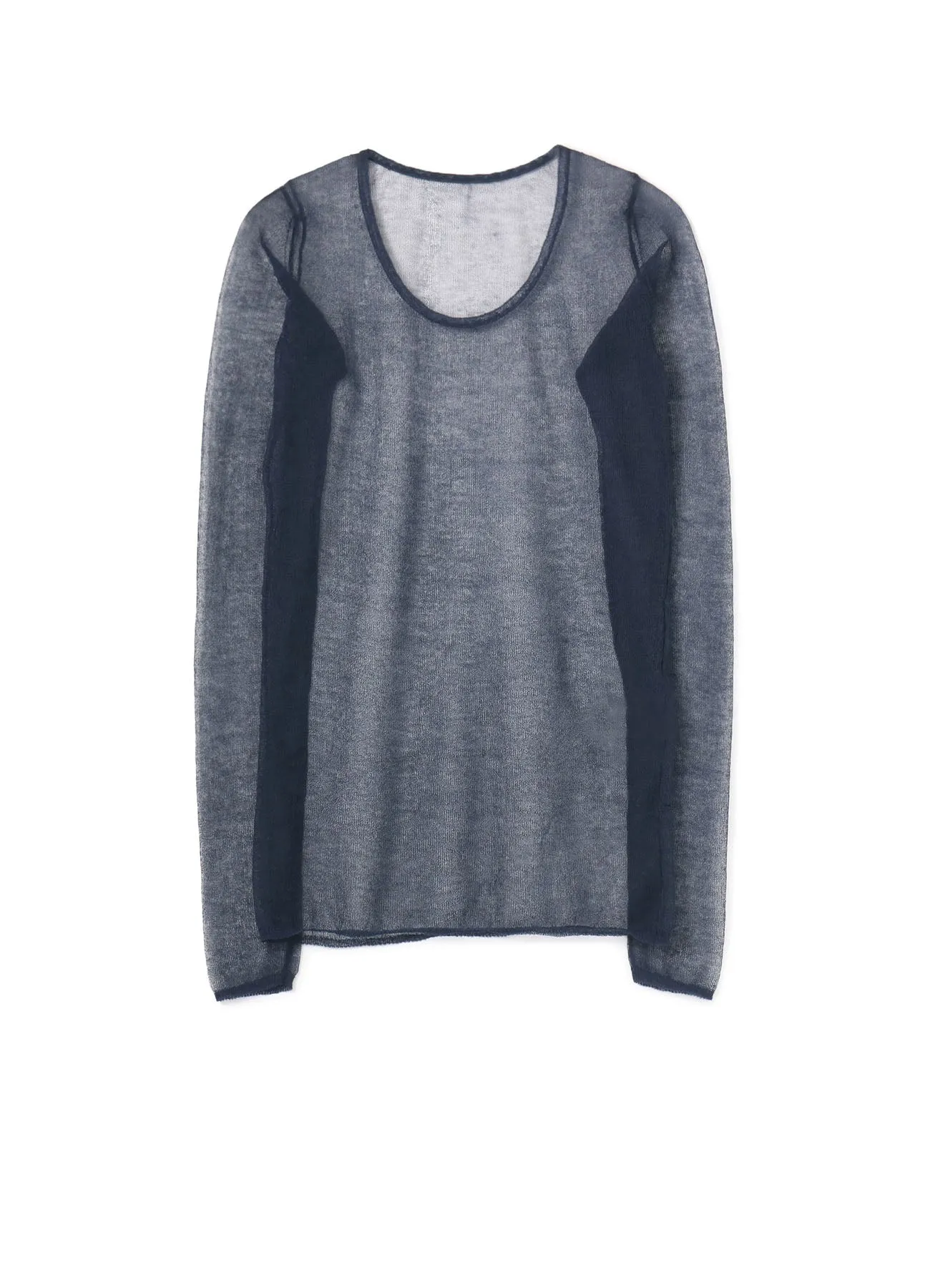 Pe/Ra Plain Stitch A U-Neck Long Sleeve sold by Yohji Yamamoto